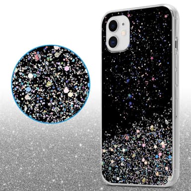 iPhone 11 PRO Silikondeksel Glitter (svart)
