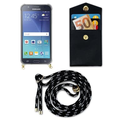 Samsung Galaxy J5 2015 Deksel med Halskjede (svart)