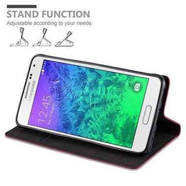 Samsung Galaxy ALPHA lommebokdeksel case (rød)