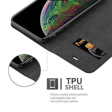 iPhone XS MAX lommebokdeksel case (svart)