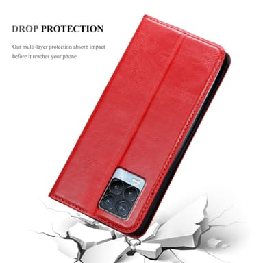 Realme 8 4G / 8 PRO lommebokdeksel case (rød)