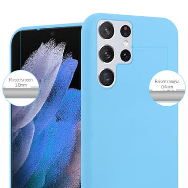 Deksel Samsung Galaxy S22 ULTRA Silikon cover (blå)