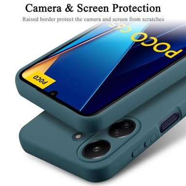 Xiaomi Poco C65 silikondeksel case (Grønn)