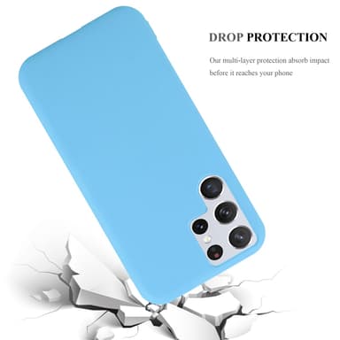 Deksel Samsung Galaxy S22 ULTRA Silikon cover (blå)
