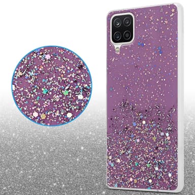 Samsung Galaxy A12 / M12 Silikondeksel Glitter (lilla)