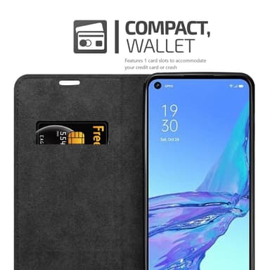 Oppo A53 lommebokdeksel case (svart)
