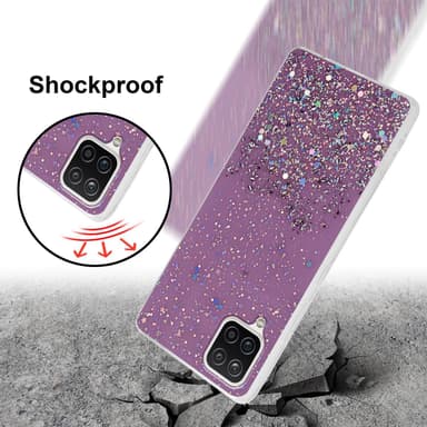 Samsung Galaxy A12 / M12 Silikondeksel Glitter (lilla)