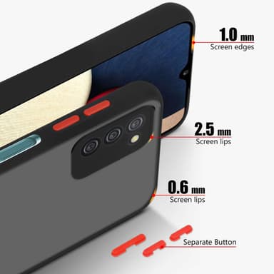 Samsung Galaxy A02s Deksel Case Cover (Svart)