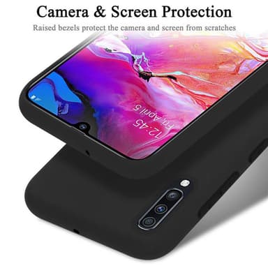 Samsung Galaxy A70 / A70s silikondeksel case (svart)