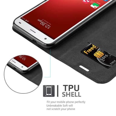 ZTE Blade S6 lommebokdeksel case (svart)