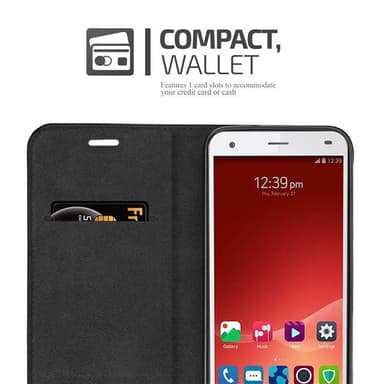 ZTE Blade S6 lommebokdeksel case (svart)