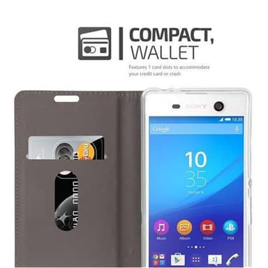 Sony Xperia M5 lommebokdeksel etui (grå)