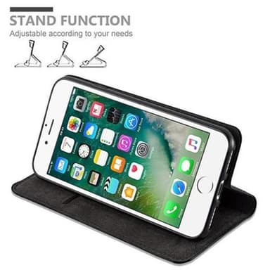 iPhone 7 / 7S / 8 / SE 2020 lommebokdeksel case (svart)