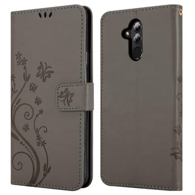 Huawei MATE 20 LITE lommebokdeksel Blomster (grå)