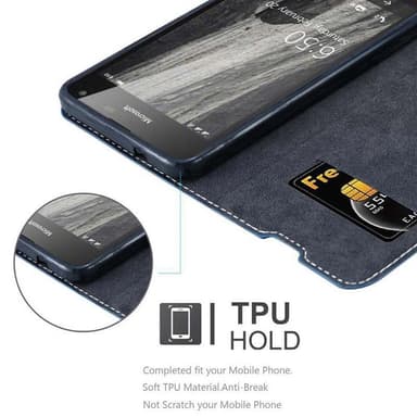 Nokia Lumia 650 Deksel Case Cover (blå)