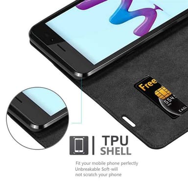 WIKO SUNNY 3 lommebokdeksel case (svart)