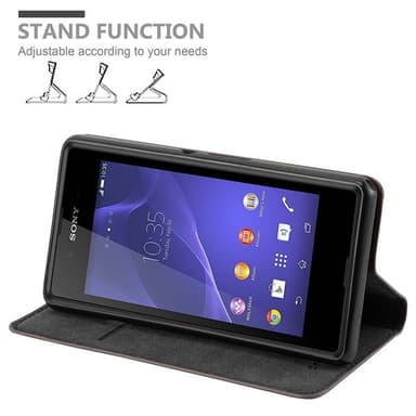 Sony Xperia E3 lommebokdeksel case (brun)