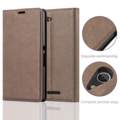 Sony Xperia E3 lommebokdeksel case (brun)