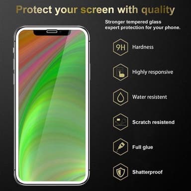 iPhone XR Skjermbeskytter Skärmskydd (hvit)