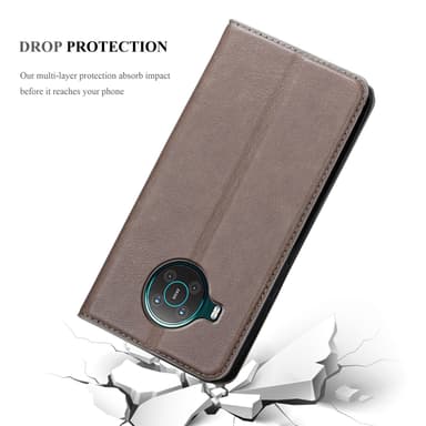 Nokia X10 / X20 lommebokdeksel case (brun)