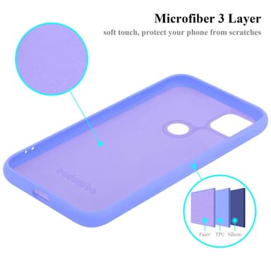 Google PIXEL 4A 5G silikondeksel case (Lilla)