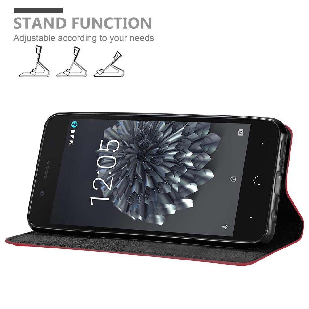 BQ Aquaris X5 lommebokdeksel case (rød)