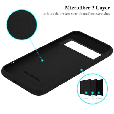 Google PIXEL 6 PRO silikondeksel case (Svart)