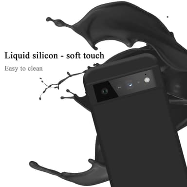Google PIXEL 6 PRO silikondeksel case (Svart)