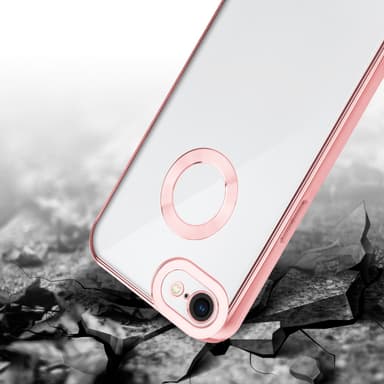 iPhone 7 / 7S / 8 / SE 2020 silikondeksel Krom case