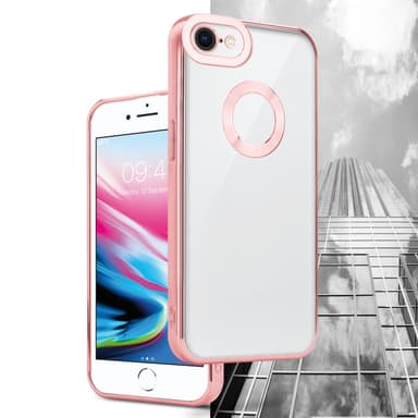 iPhone 7 / 7S / 8 / SE 2020 silikondeksel Krom case