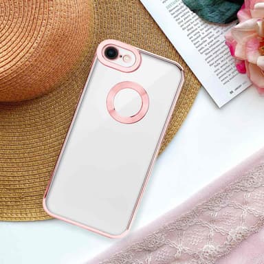 iPhone 7 / 7S / 8 / SE 2020 silikondeksel Krom case