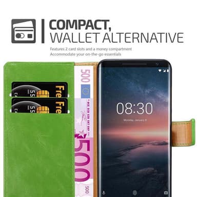 Nokia 8 Sirocco lommebokdeksel etui (grønn)