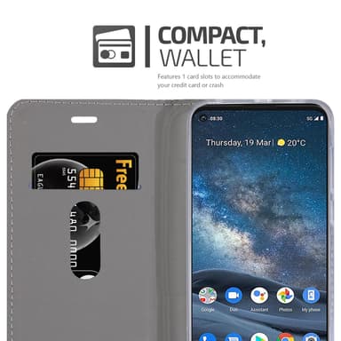 Nokia 8.3 lommebokdeksel etui (grå)