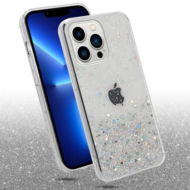iPhone 13 PRO MAX Silikondeksel Glitter (gjennomsiktig)
