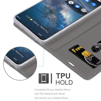 Nokia 8.3 lommebokdeksel etui (grå)