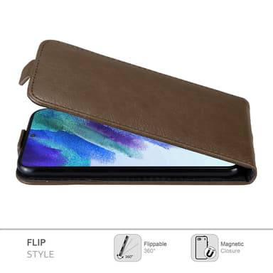 Samsung Galaxy S22 PLUS deksel flip cover (brun)