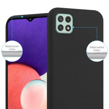 Deksel Samsung Galaxy A22 5G Silikon cover (svart)