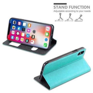 iPhone X / XS lommebokdeksel cover (turkis)