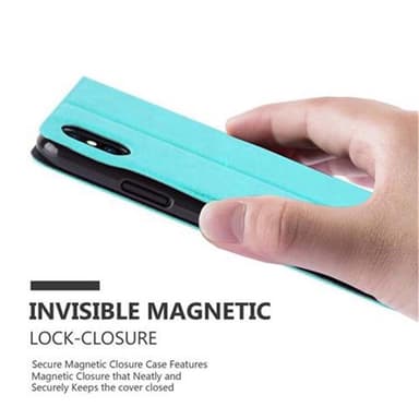 iPhone X / XS lommebokdeksel cover (turkis)