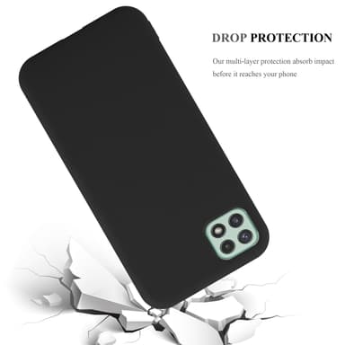 Deksel Samsung Galaxy A22 5G Silikon cover (svart)