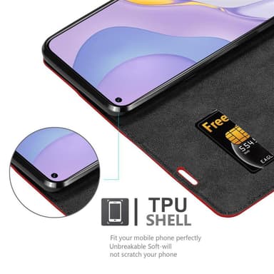 Huawei NOVA 7 5G lommebokdeksel case (rød)