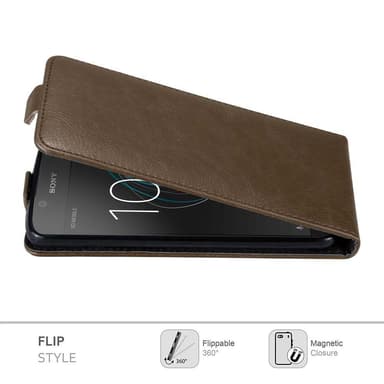 Sony Xperia L1 deksel flip cover (brun)