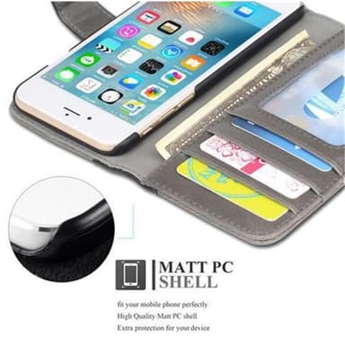 iPhone 6 / 6S lommebokdeksel cover (grå)