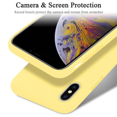 iPhone X / XS silikondeksel case (gul)