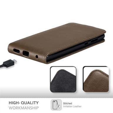 Sony Xperia L1 deksel flip cover (brun)
