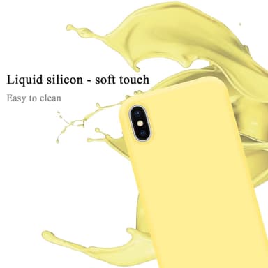 iPhone X / XS silikondeksel case (gul)