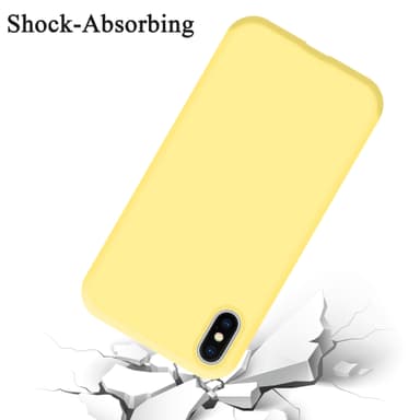 iPhone X / XS silikondeksel case (gul)