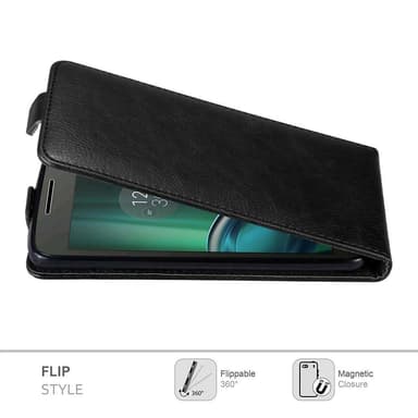 Motorola MOTO G4 / G4 PLUS deksel flip cover (svart)