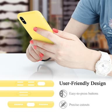 iPhone X / XS silikondeksel case (gul)