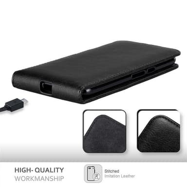 Motorola MOTO G4 / G4 PLUS deksel flip cover (svart)